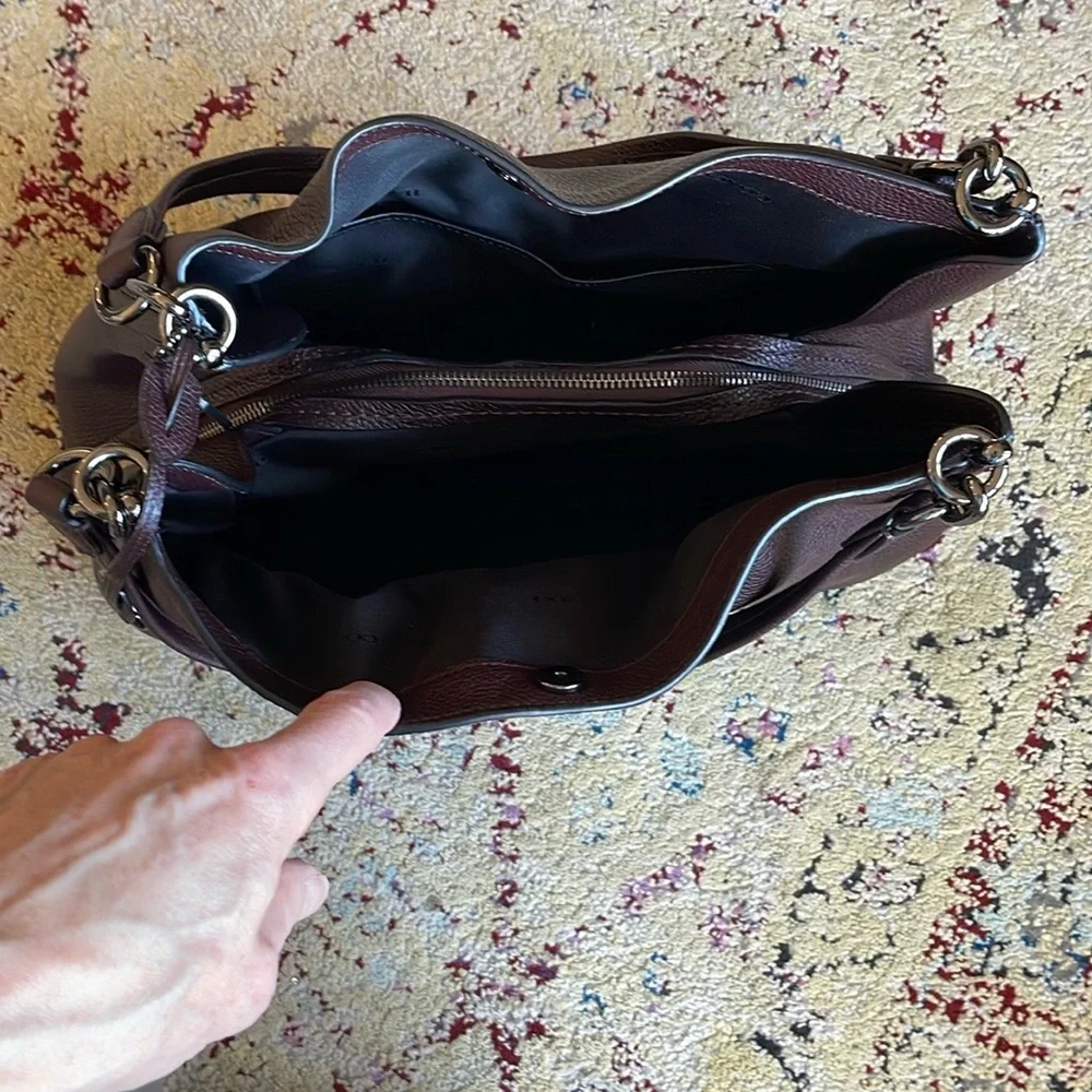 Coach Dalton 31 Leather Shoulder Bag, Oxblood - Picture 2 of 10